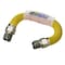 Flextron Gas Line Hose 1/2'' O.D.x18'' Len 3/8" FIP Fittings Yellow Coated Stainless Steel Flexible Connector FTGC-YC38-18H - alternate 1